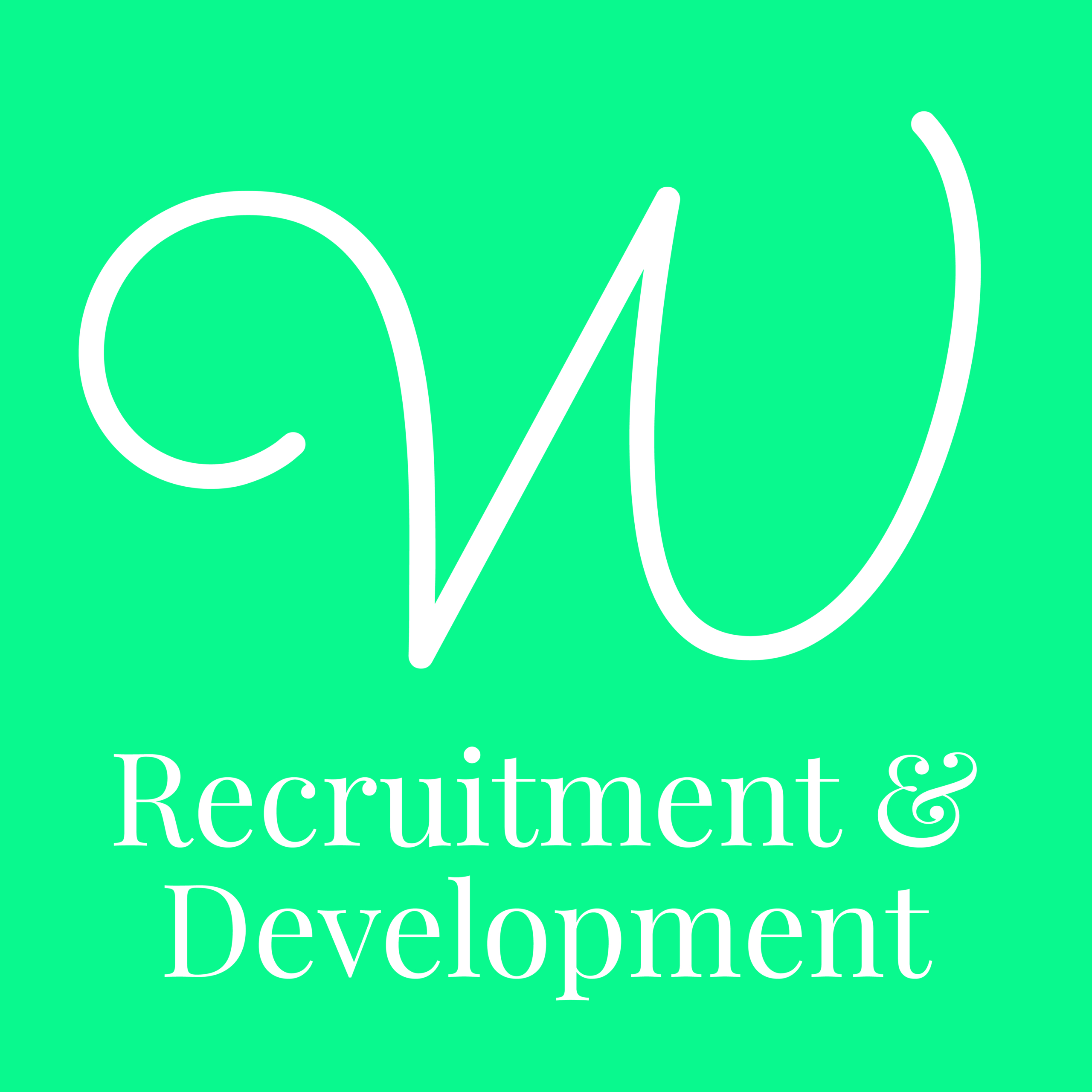 WIP recruitment & Development W logo square blue white Wonderful Recruitment & Development logo. Publishing recruitment agency.